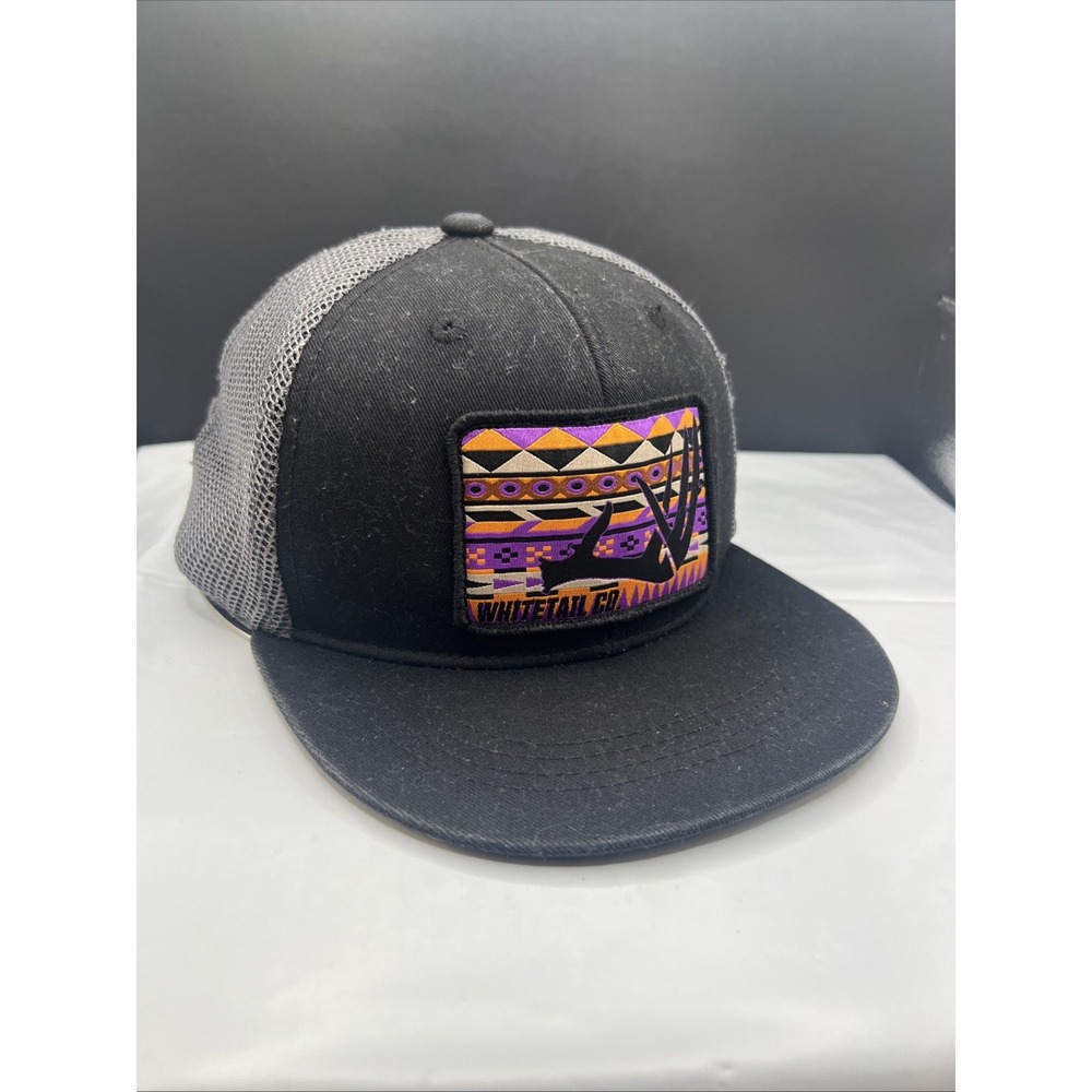 Whitetail Co. Western Buck Black Snapback Hat Cap Decky 5010